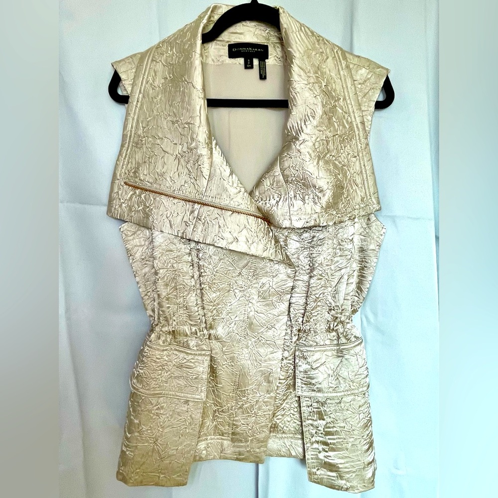 Donna Karan New York Chic Gold Vest Small